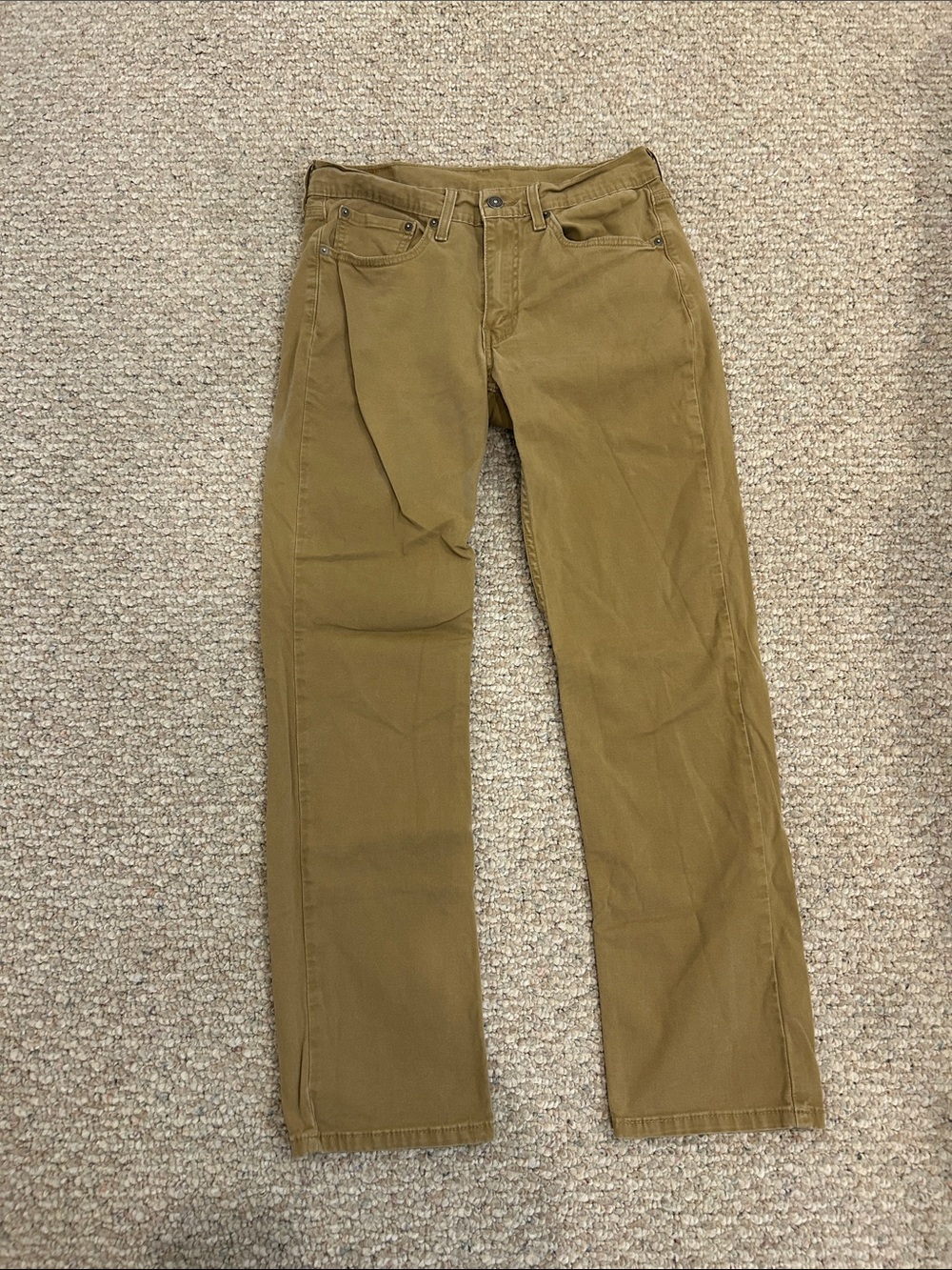 Men's Levi’s 514 Cotton khaki Pants in Brown - Classic Straight Fit
